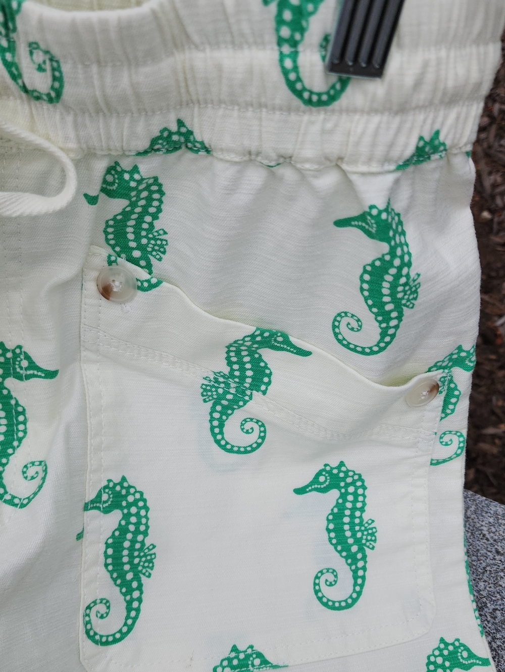 Maeve Escape Seahorse Print Drawstring Shorts Medium - Picture 3 of 16
